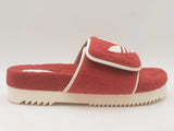 Gucci X Adidas Terry Cloth/ Leather Slides Red Size 13 Aa0525lcrsa