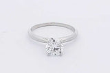 1.0ctw Lab Grown Diamond Solitaire Ring 14k White Gold 2.2g Size 7 Eb1225pocsa