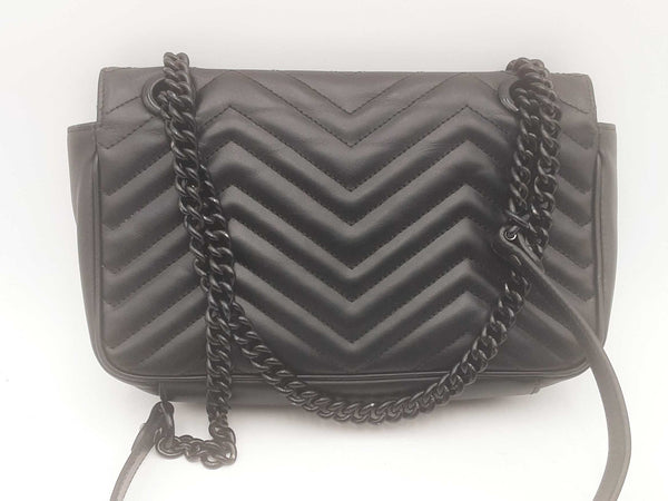 Gucci Gg Marmont Medium Black Shoulder Bag Sd0625irzsa