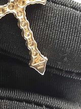 0.91 Cttw Diamond & 14k Gold Cross Pendant With 18 Inch Chain 3.4g Fw0426rixdu