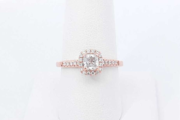 0.55ctw Center Diamond Ring In 14k Rose Gold 3.4 Grams Size 8 Eb1125lwrxdu