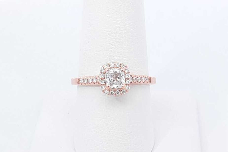 0.55ctw Center Diamond Ring In 14k Rose Gold 3.4 Grams Size 8 Eb1125lwrxdu