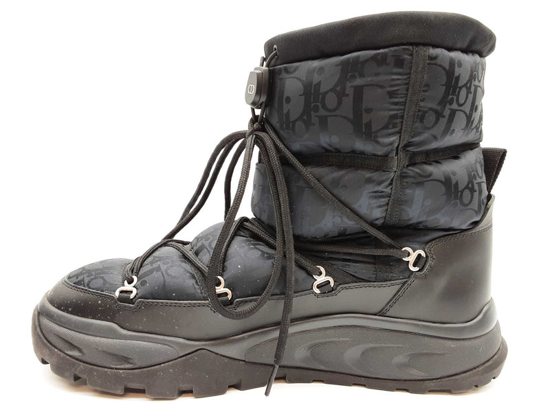 Christian Dior Homme Black Oblique Nylon Snow Boots Size Eu 45 Do0325rxzde
