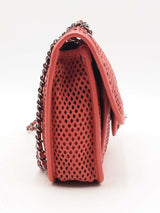 Chanel Perforated Red Leather Up In The Air Flap Shoulder Bag Eb0125lexzsa