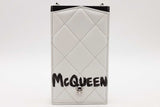 Alexander Mcqueen Quilted Leather Graffiti Logo Phone Case On Chain Eb0426oxzsa
