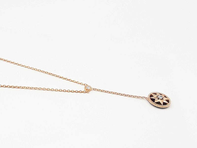 Christian Dior Rose De Vents Necklace In 18k Gold 4.9 Grams 16 Inch Fw0925lxzxdu
