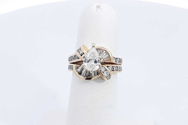 1.5ctw Diamond Ring In 14k Yellow Gold 6.3 Grams Size 4.5 Eb0225exzsa