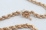 14k Yellow Gold Rope Chain Necklace 17.6 Grams 20 Inch Eb0926lxxzsa