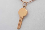 Tiffany & Co. 18k Yellow Gold Key Pendant Necklace 4 Grams 18 Inches Eb0725pxzsa
