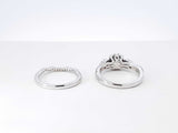 1.12 Cttw Diamond & 14k White Gold Princess-cut Halo Bridal Set 7.5 Grams Size 6.5 Fw0726crxdu