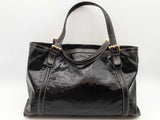 Gucci 162094 Britt Gg Web Black Patent Leather Tote Bag Do0425oxzde