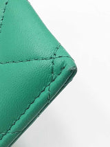 Chanel Classic Card Holder Wallet In Emerald Green Quilted Lambskin Fw0326wrzdu