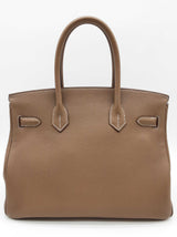 Hermes Birkin 30cm Etoupe Gray Togo Palladium Hardware Handbag Do0526lrxzxde