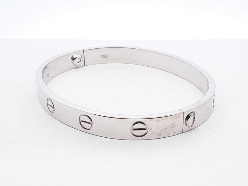 Cartier Love Bracelet In 18k White Gold 30.2 Grams Size 16 Fw0925wpxzdu
