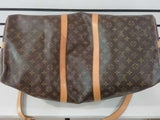 Louis Vuitton Brown Monogram Keepall Bandouliere 55 Duffle Bag Vc0826llopmia