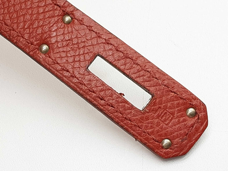 Hermes Birkin 35 Brique Red Epsom Palladium Hardware Handbag Do0825srxzde