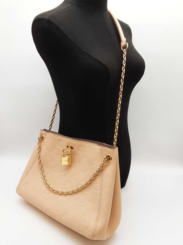 Louis Vuitton Anytime Beige Monogram Empreinte Leather Shoulder Bag Do0825lzxzde