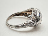 Approx 0.7 Ctw Diamonds 18k White Gold 4.1g Ring Size 7.25 Do1224ixzde