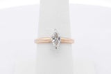 0.4ctw Marquis Diamond Ring In 14k Yellow Gold 2.5 Grams Size 6.5 Eb0925wlrsa