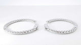 0.40 Cttw Diamond & 14k White Gold Inside Out Hoop Earrings 6.6 Gramsfw0826przdu