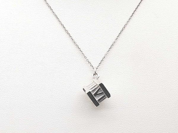 Tiffany & Co Sterling Silver 92.5% 5.8g 18 In Atlas Cube Necklace 144020013267