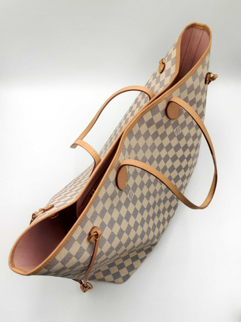 Louis Vuitton Neverfull Gm Tote Bag In Damier Azur Coated Canvas Fw0125exzdu