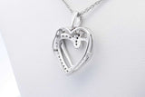 Approx. 0.23ctw Lab Grown Diamond 925 Heart Pendant & Chain 3.4g Eb1124pcsa