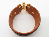 Louis Vuitton Save It Brown Monogram Leather Cuff Bracelet 6 In Do1025crde