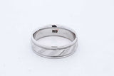 14k White Gold Wedding Band 5.8 Grams Size 8 Eb1025lixde