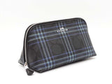 Coach Cosmetic Pouch In Multicolor Plaid Signature Coated Canvas Fw0725pzdu