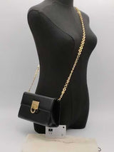 Salvatore Ferragamo Leather Evening Shoulder Bag Black Aa1026ozxsa