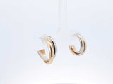 14k Two-tone Yellow & White Gold Twisted Hoop Earrings 2.2 Grams Fw0526lpzdu