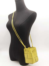 Bottega Veneta Mini Kiwi Green Intrecciato Cassette Bucket Bag Sd1125wzxsa