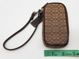 Coach Brown Signature Canvas Mini Accessory Pouch Wristlet Do0926lrde
