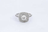 Approx. 0.72ctw Diamond Ring In 14k White Gold 3.8 Grams Size 6 Eb0824ixzsa