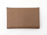 Hermes Calvi Card Holder In Etoupe Epsom Leather Fw1225oxzdu