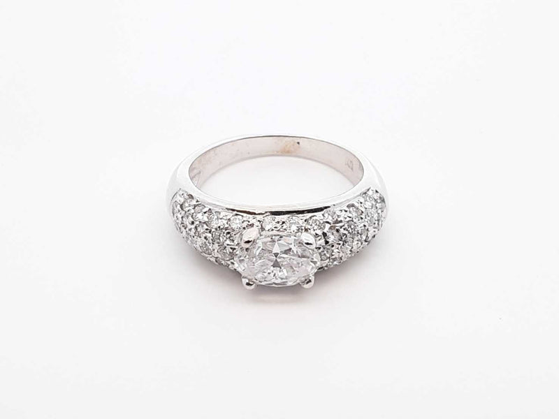 2.13 Cttw Diamond & 14k Gold Cluster Ring 5.7 Grams Size 7.25 Fw0925lprxdu