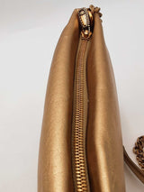 Dolce & Gabbana Devotion Gold Metallic Leather Crossbody Bag Eb0426pxzsa