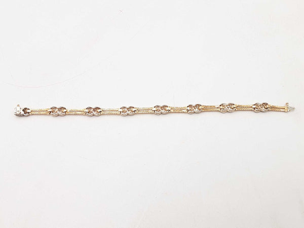 1.60ctw Diamonds 14k Tricolor Gold 14k 15.1 Grams Bracelet 6 Inch Sd0425czxsa
