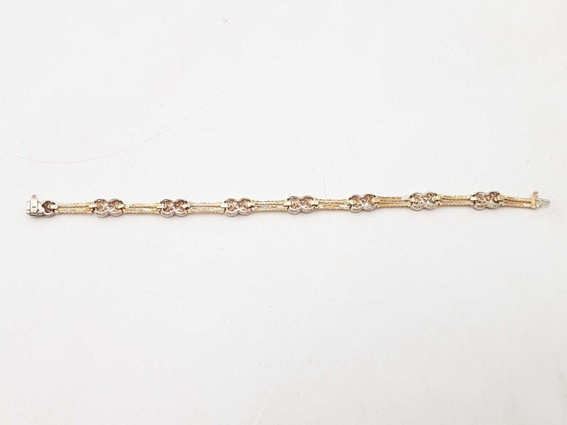 1.60ctw Diamonds 14k Tricolor Gold 14k 15.1 Grams Bracelet 6 Inch Sd0425czxsa