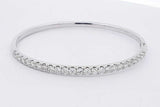1.61cttw Diamond Hinged Bangle Bracelet 14k White Gold 14.6 Grams Eb0626lxrxsa