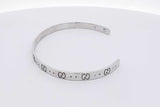 Gucci Icon 18k White Gold Cuff Bracelet 9.2 Grams Gucci Size 16 Eb0226erxsa