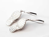 Na Hoku Diamond & 14k White Gold Flip Flop Slipper Earrings 4.2 Gram Fw0826orxdu