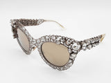 Dolce & Gabbana Dg2134-b-m Metal Frame Crystals Sunglasses Sd0626przde
