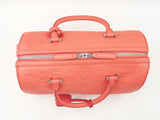 Mcm Ottomar Essential Boston Bag In Embossed Hot Coral Leather Fw0825lexdu