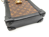 Louis Vuitton Vertical Trunk In Monogram Coated Canvas & Black Leather Fw0726rxzdu
