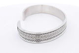 925 Sterling Silver Cuff Bracelet 27.5 Grams Eb1024losa