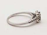 0.38 Cttw Natural Diamonds 14k White Gold 2.6g Ring Size 7.5 Do0726lexde