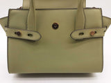 Michael Kors Carmen Belted Green Coated Canvas Crossbody Satchel Do1224ixde