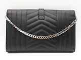 Yves Saint Laurent Caviar Envelope Black Bag Sd0526crzdu